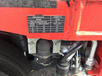 2011 Cometto Trailer For Sale