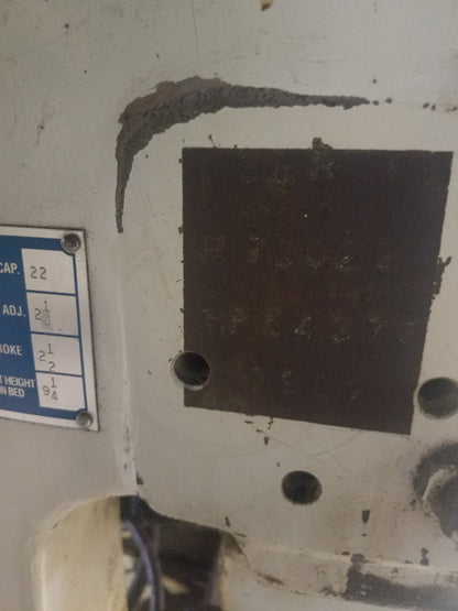 22 Ton Press For Sale Bliss OBI Press