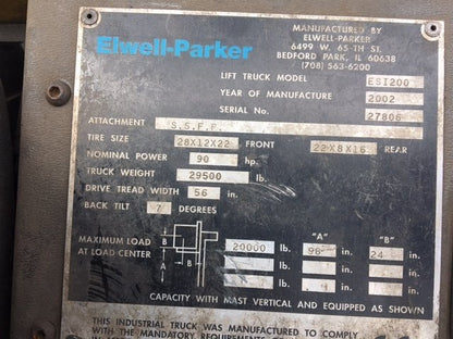 10 Ton Forklift For Sale Elwell Parker