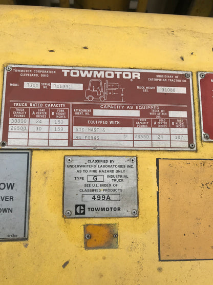 30,000lb CAT T300 Forklift For Sale 15 Ton
