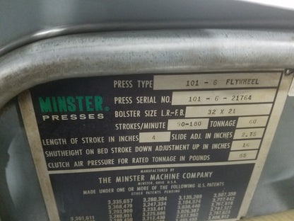 60 Ton Press For Sale Minster Press